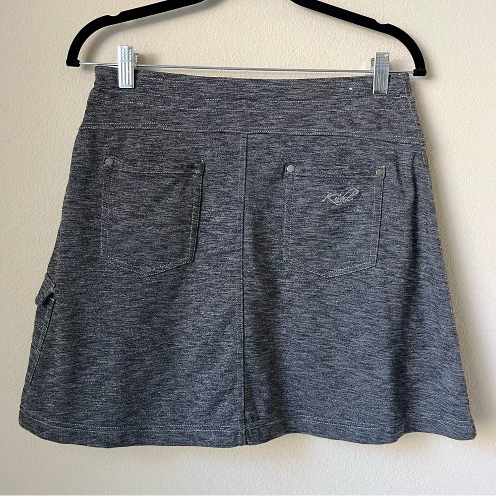 KUHL Women's Mova Skort Mini Skirt with Integrated Shorts Dark Gray Size S